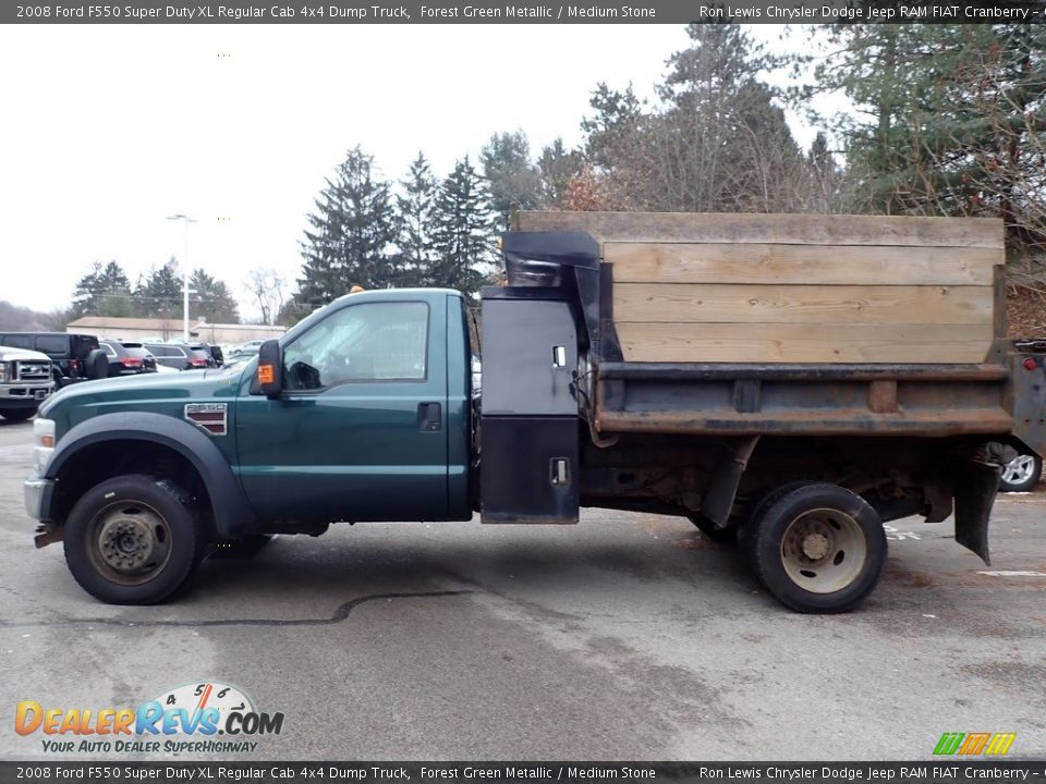 Forest Green Metallic 2008 Ford F550 Super Duty XL Regular Cab 4x4 Dump Truck Photo #6