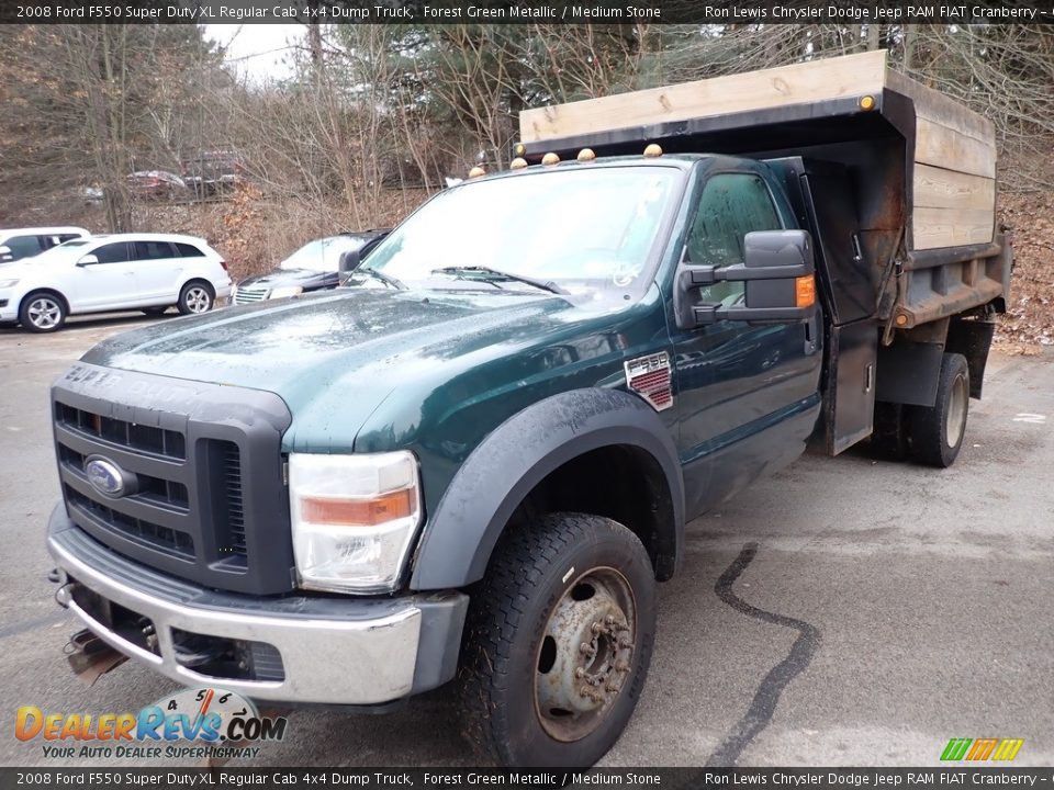 Forest Green Metallic 2008 Ford F550 Super Duty XL Regular Cab 4x4 Dump Truck Photo #7