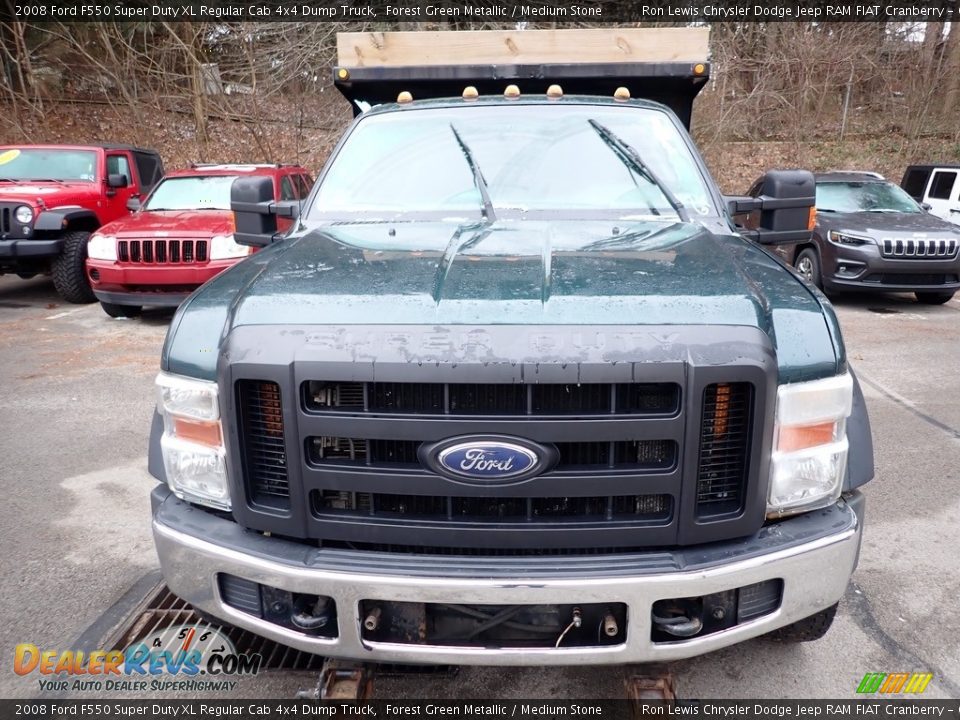 2008 Ford F550 Super Duty XL Regular Cab 4x4 Dump Truck Forest Green Metallic / Medium Stone Photo #8