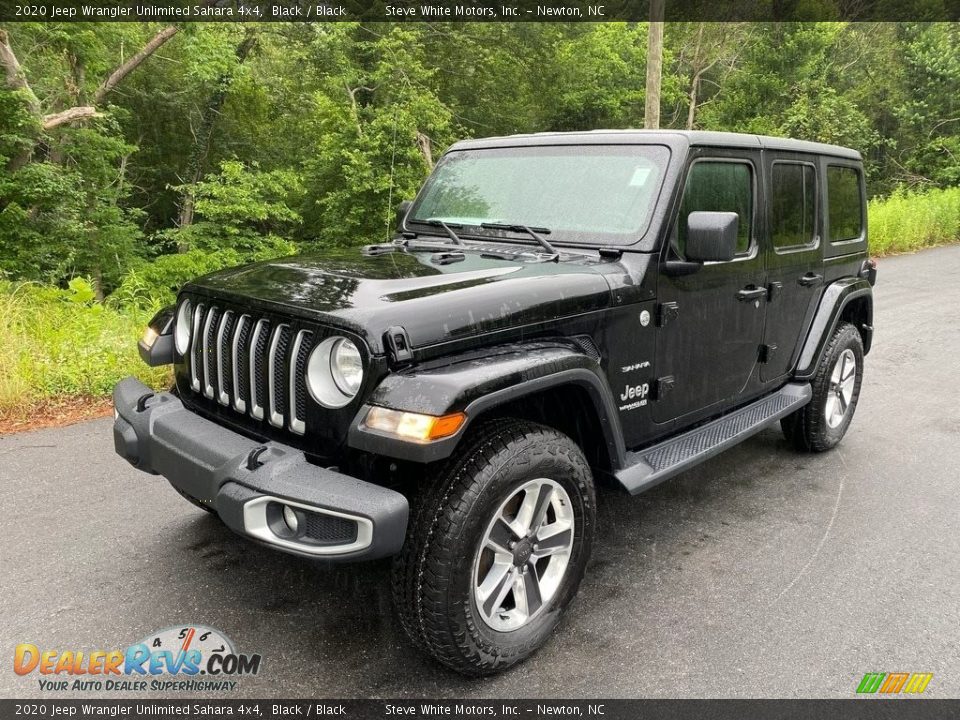 2020 Jeep Wrangler Unlimited Sahara 4x4 Black / Black Photo #2