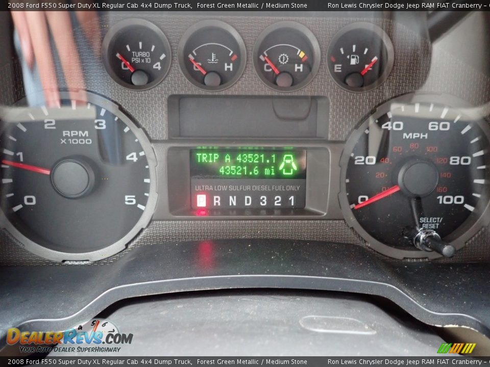 2008 Ford F550 Super Duty XL Regular Cab 4x4 Dump Truck Gauges Photo #12