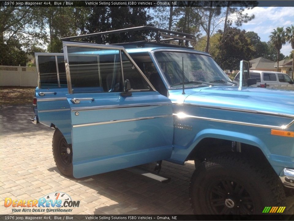 1976 Jeep Wagoneer 4x4 Blue / Blue Photo #5