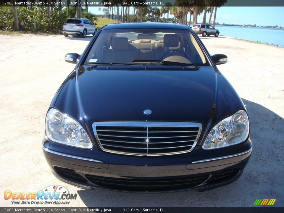 2003 Mercedes-Benz S 430 Sedan Capri Blue Metallic / Java Photo #2