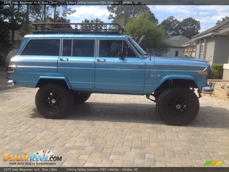 1976 Jeep Wagoneer 4x4 Blue / Blue Photo #7