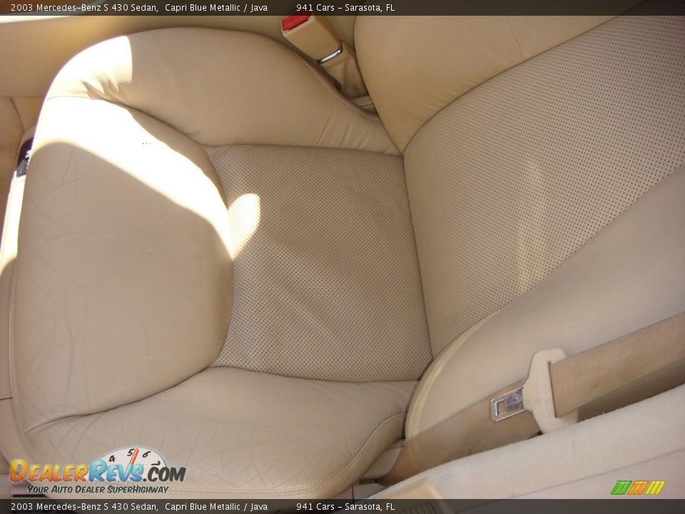 2003 Mercedes-Benz S 430 Sedan Capri Blue Metallic / Java Photo #11