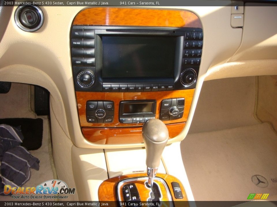 2003 Mercedes-Benz S 430 Sedan Capri Blue Metallic / Java Photo #14
