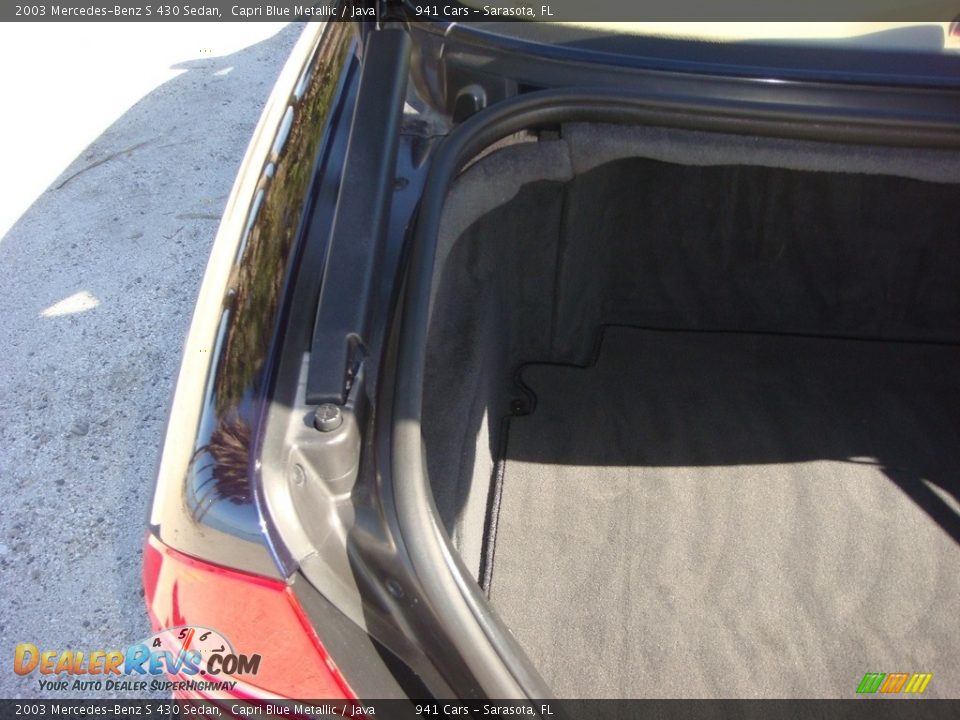 2003 Mercedes-Benz S 430 Sedan Capri Blue Metallic / Java Photo #18