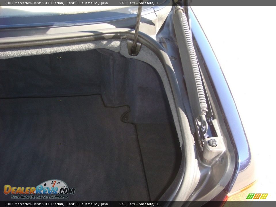 2003 Mercedes-Benz S 430 Sedan Capri Blue Metallic / Java Photo #19