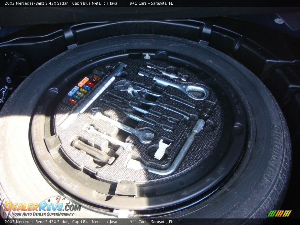 2003 Mercedes-Benz S 430 Sedan Capri Blue Metallic / Java Photo #20
