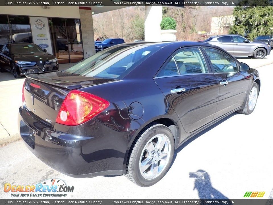 2009 Pontiac G6 V6 Sedan Carbon Black Metallic / Ebony Photo #2