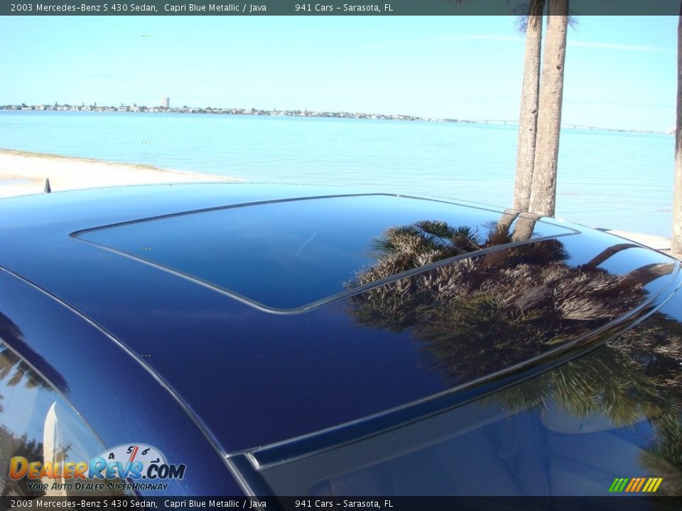 2003 Mercedes-Benz S 430 Sedan Capri Blue Metallic / Java Photo #24