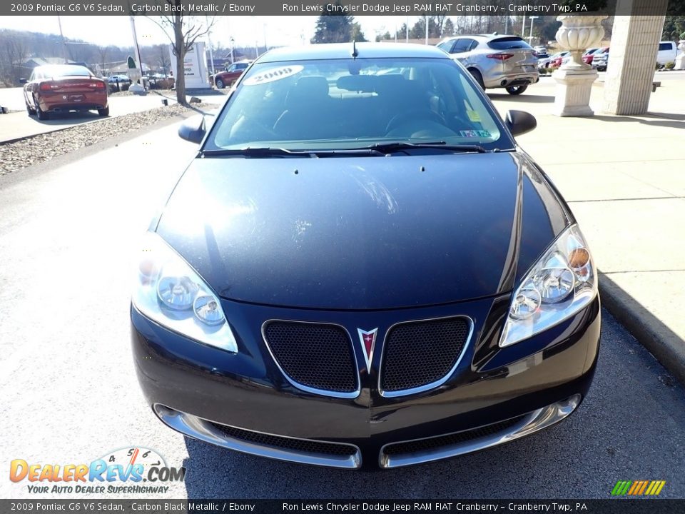 2009 Pontiac G6 V6 Sedan Carbon Black Metallic / Ebony Photo #4