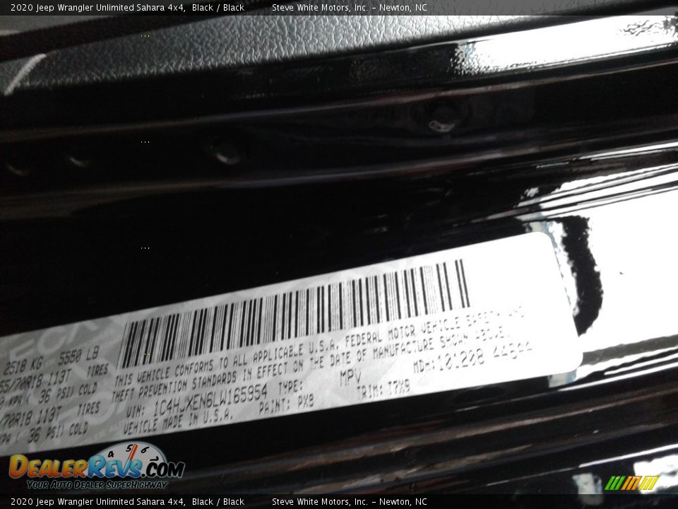 2020 Jeep Wrangler Unlimited Sahara 4x4 Black / Black Photo #26