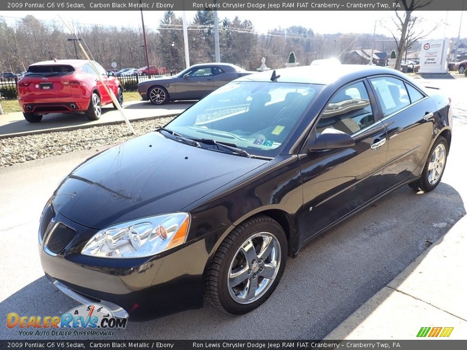 2009 Pontiac G6 V6 Sedan Carbon Black Metallic / Ebony Photo #5