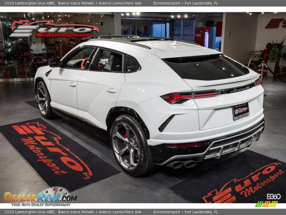 2019 Lamborghini Urus AWD Bianco Icarus Metallic / Arancio Leonis/Nero Ade Photo #8