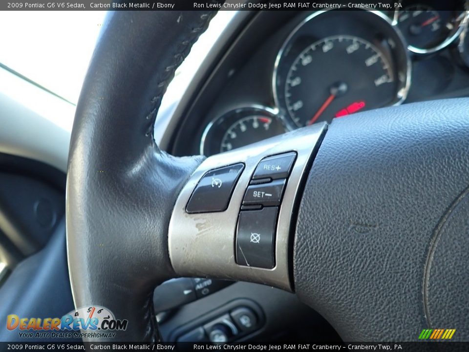 2009 Pontiac G6 V6 Sedan Carbon Black Metallic / Ebony Photo #18