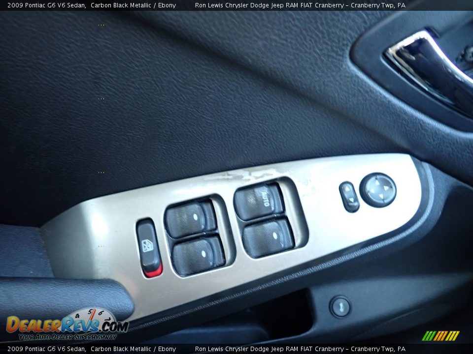 2009 Pontiac G6 V6 Sedan Carbon Black Metallic / Ebony Photo #20