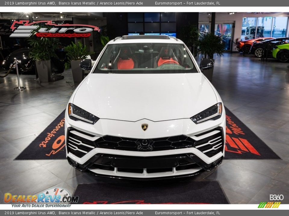 2019 Lamborghini Urus AWD Bianco Icarus Metallic / Arancio Leonis/Nero Ade Photo #37