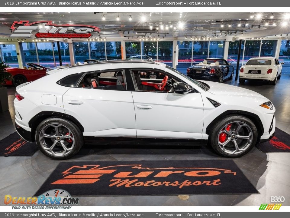 2019 Lamborghini Urus AWD Bianco Icarus Metallic / Arancio Leonis/Nero Ade Photo #39