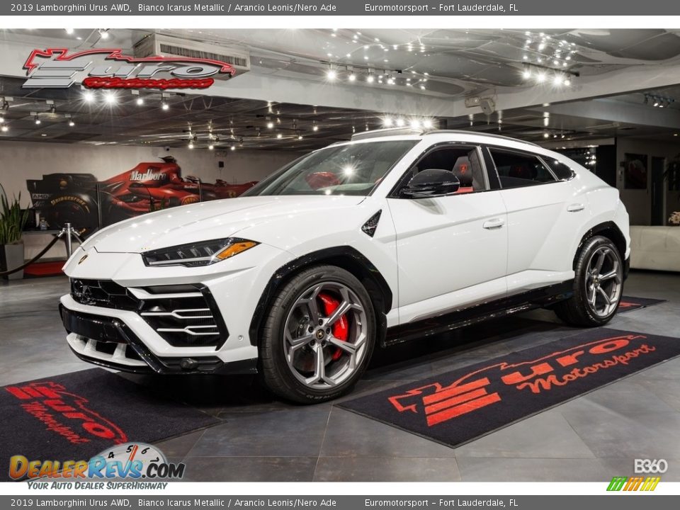 2019 Lamborghini Urus AWD Bianco Icarus Metallic / Arancio Leonis/Nero Ade Photo #43