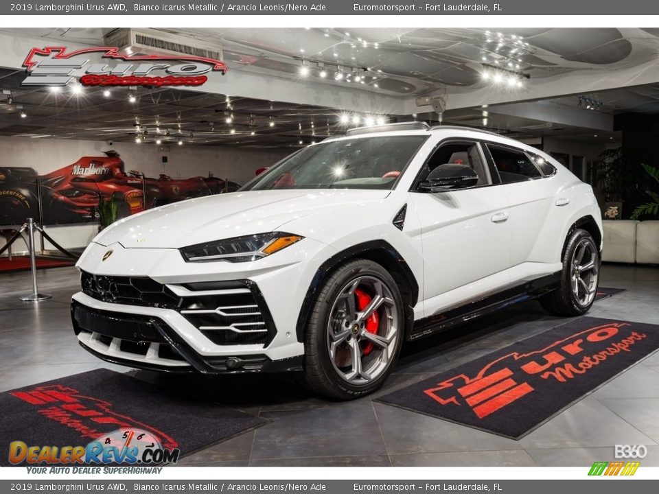 2019 Lamborghini Urus AWD Bianco Icarus Metallic / Arancio Leonis/Nero Ade Photo #44