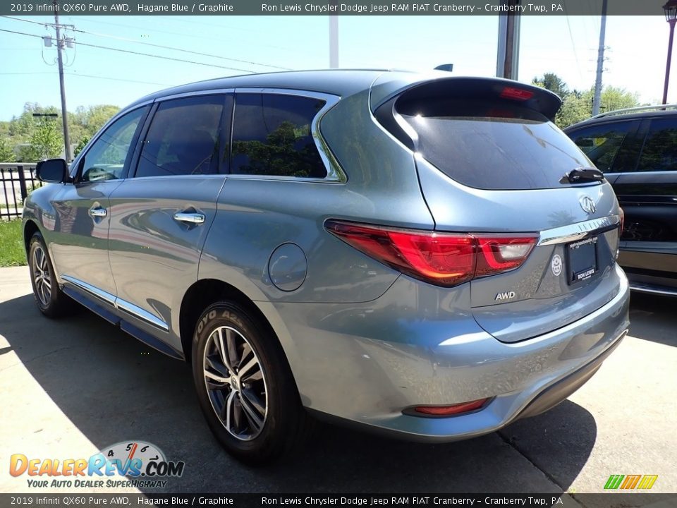 2019 Infiniti QX60 Pure AWD Hagane Blue / Graphite Photo #3