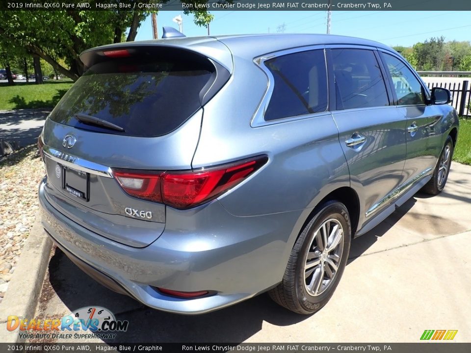 2019 Infiniti QX60 Pure AWD Hagane Blue / Graphite Photo #5