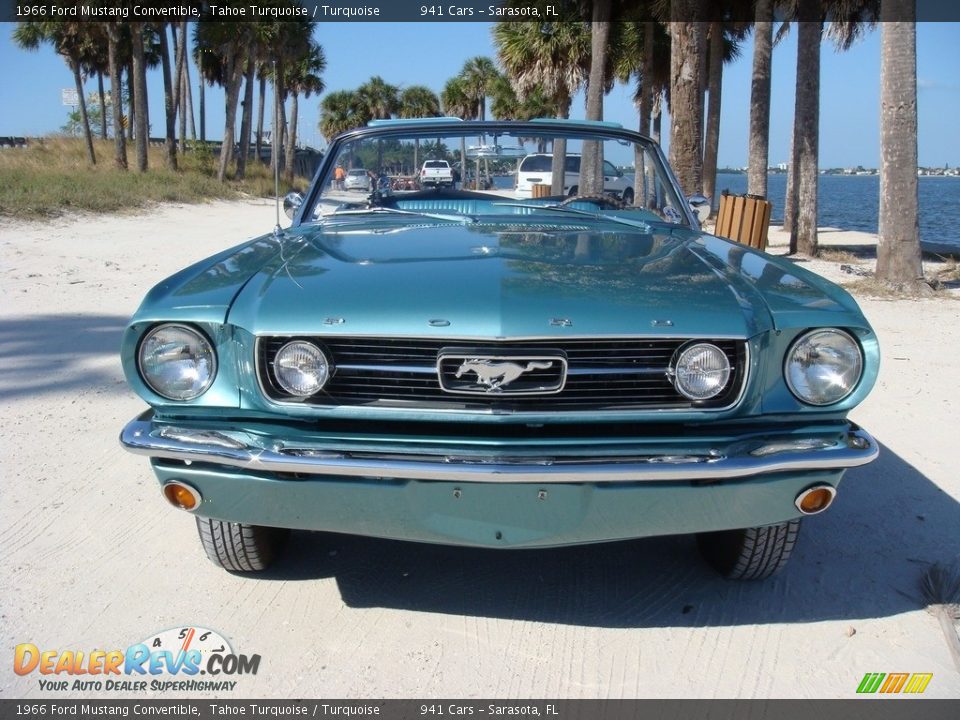 1966 Ford Mustang Convertible Tahoe Turquoise / Turquoise Photo #2