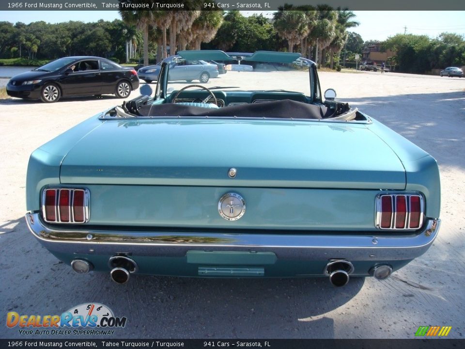 1966 Ford Mustang Convertible Tahoe Turquoise / Turquoise Photo #6