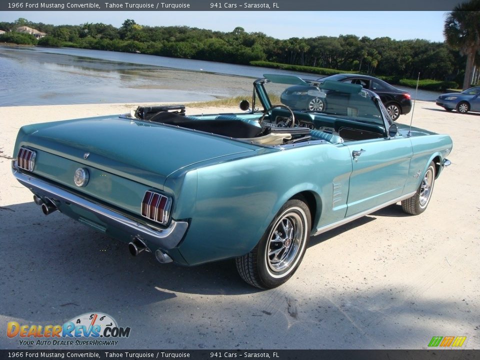 1966 Ford Mustang Convertible Tahoe Turquoise / Turquoise Photo #7