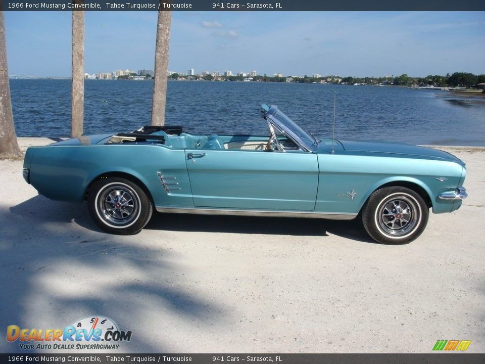 Tahoe Turquoise 1966 Ford Mustang Convertible Photo #8