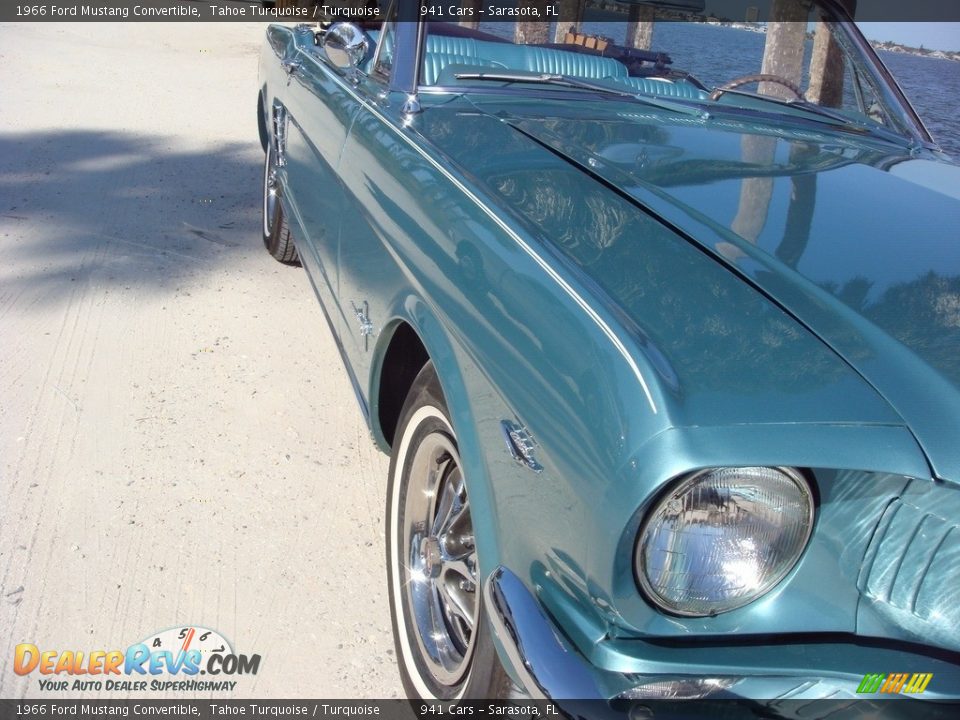 1966 Ford Mustang Convertible Tahoe Turquoise / Turquoise Photo #9
