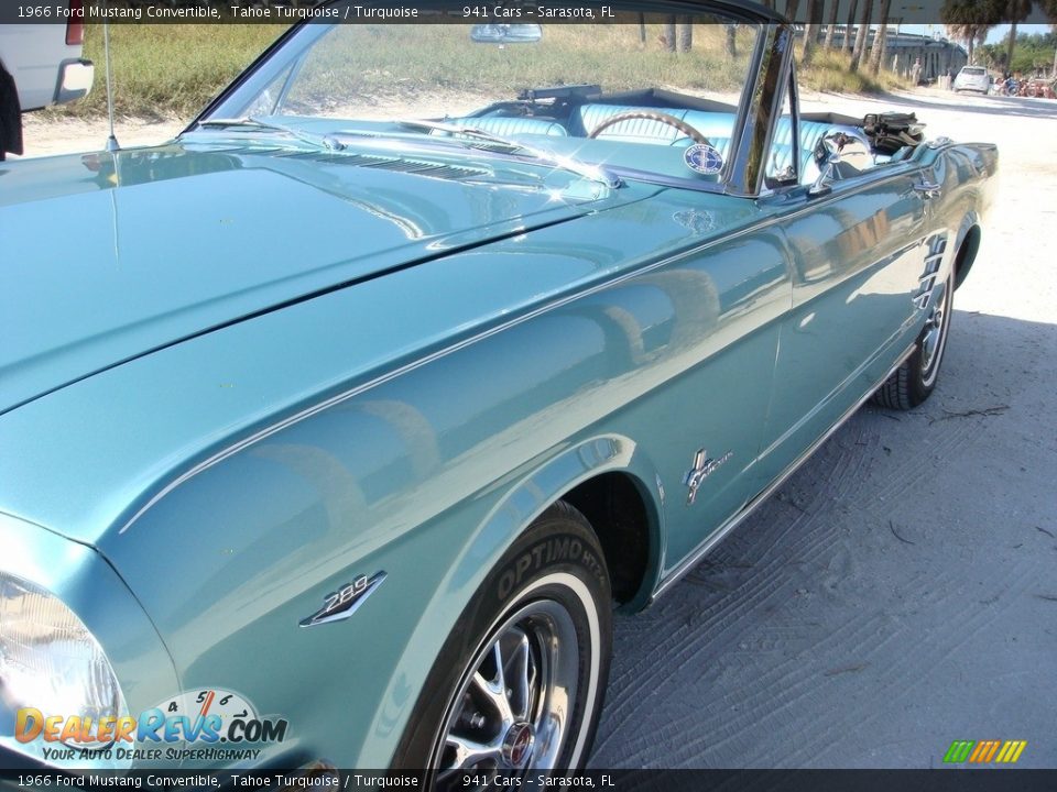 1966 Ford Mustang Convertible Tahoe Turquoise / Turquoise Photo #10