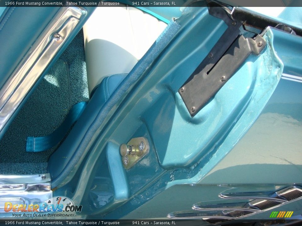 1966 Ford Mustang Convertible Tahoe Turquoise / Turquoise Photo #15