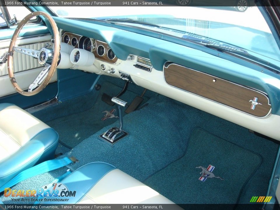 Turquoise Interior - 1966 Ford Mustang Convertible Photo #20