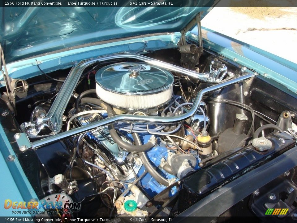 1966 Ford Mustang Convertible Tahoe Turquoise / Turquoise Photo #23