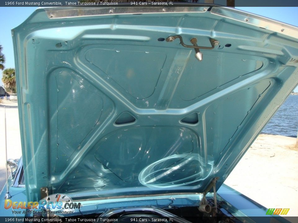 1966 Ford Mustang Convertible Tahoe Turquoise / Turquoise Photo #24