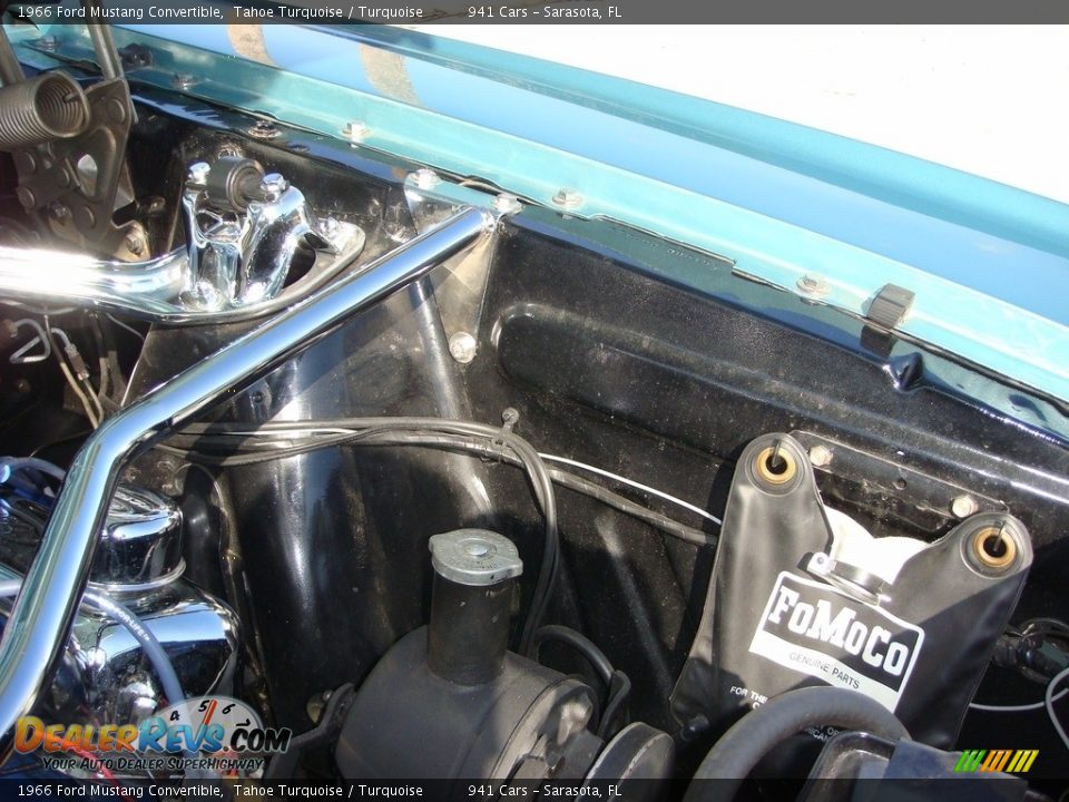 1966 Ford Mustang Convertible Tahoe Turquoise / Turquoise Photo #26