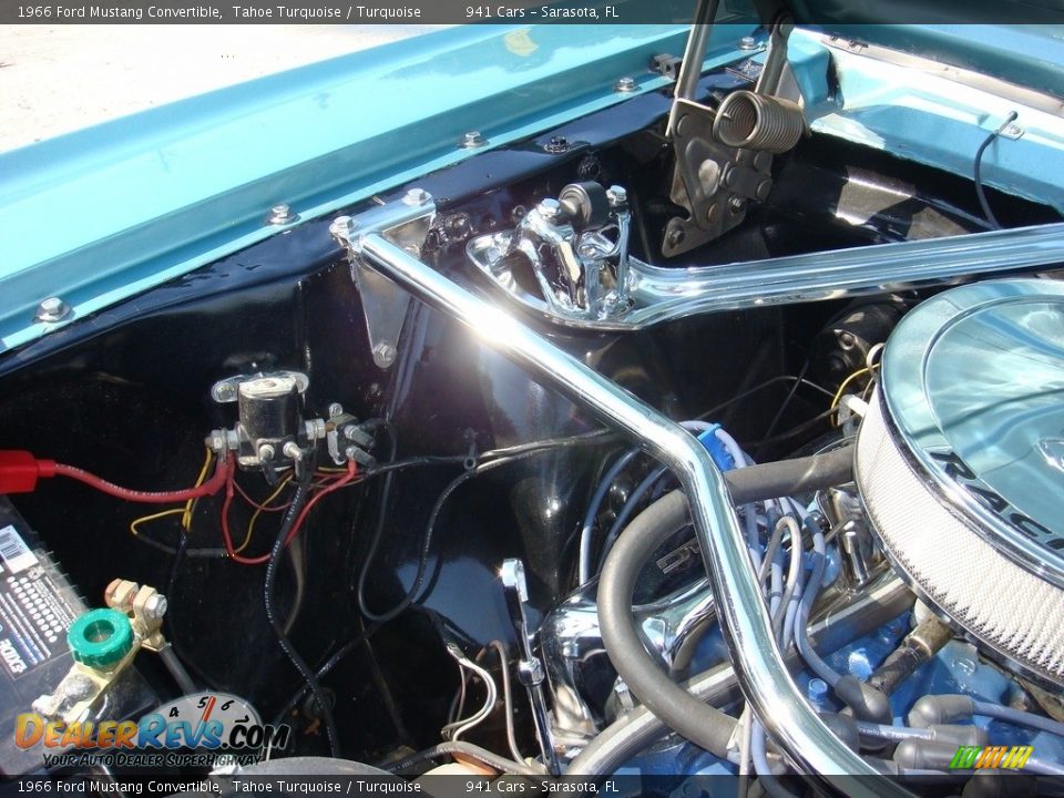 1966 Ford Mustang Convertible Tahoe Turquoise / Turquoise Photo #27
