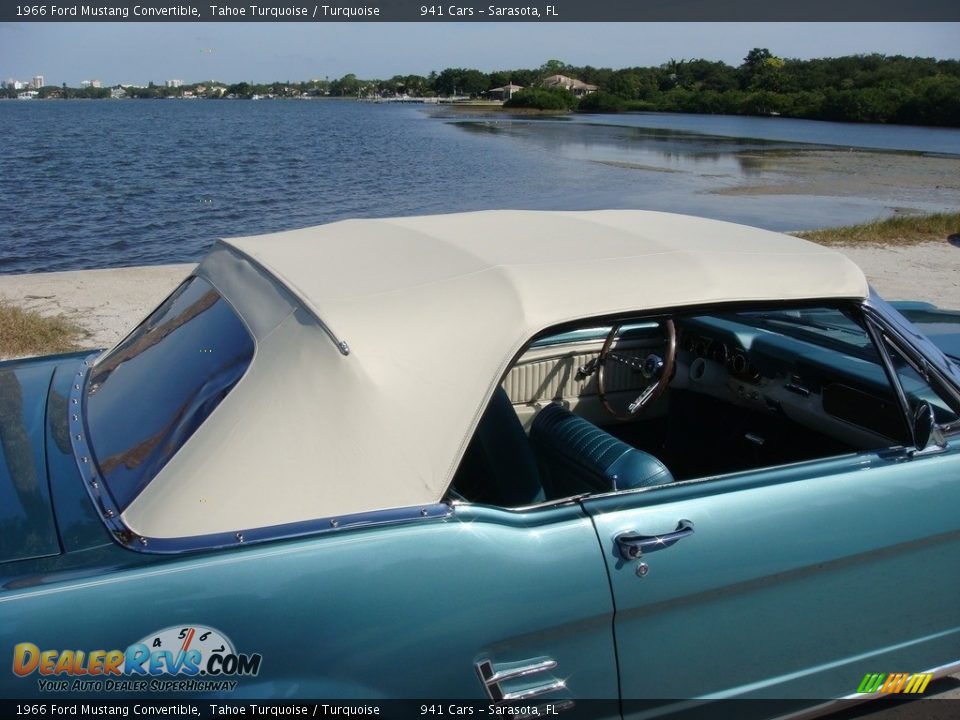 1966 Ford Mustang Convertible Tahoe Turquoise / Turquoise Photo #30