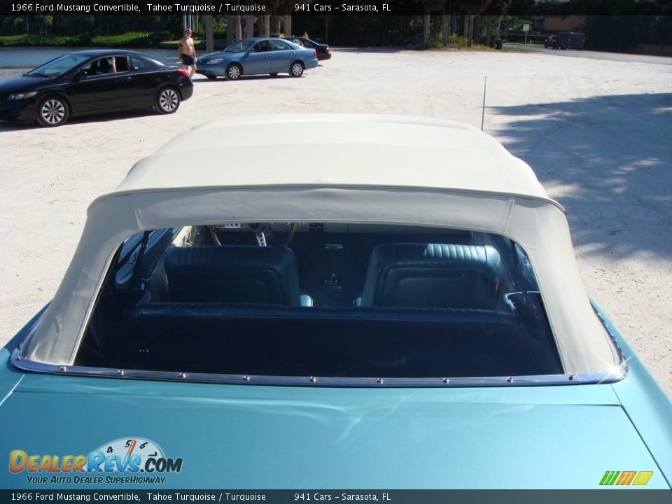 1966 Ford Mustang Convertible Tahoe Turquoise / Turquoise Photo #31