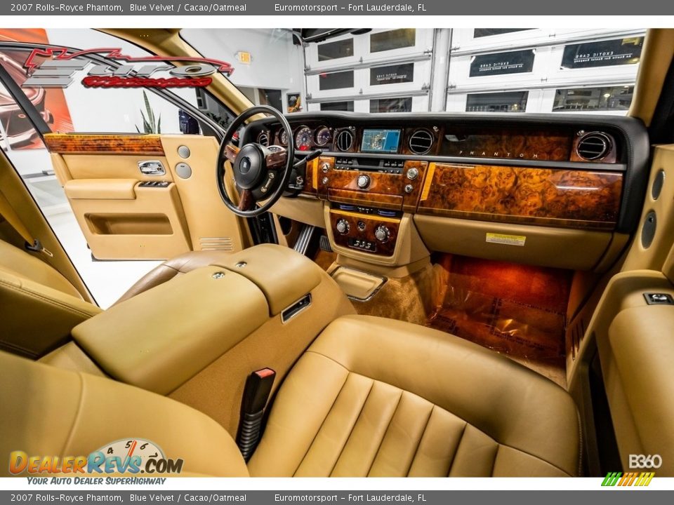 2007 Rolls-Royce Phantom Blue Velvet / Cacao/Oatmeal Photo #35