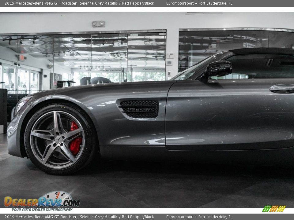 2019 Mercedes-Benz AMG GT Roadster Selenite Grey Metallic / Red Pepper/Black Photo #5