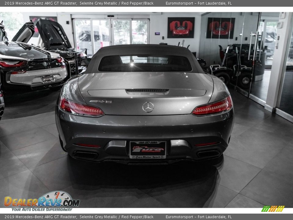 2019 Mercedes-Benz AMG GT Roadster Selenite Grey Metallic / Red Pepper/Black Photo #8