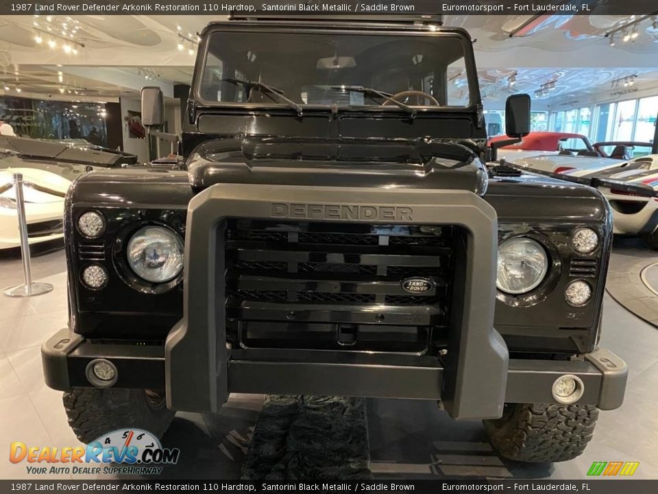 Santorini Black Metallic 1987 Land Rover Defender Arkonik Restoration 110 Hardtop Photo #3