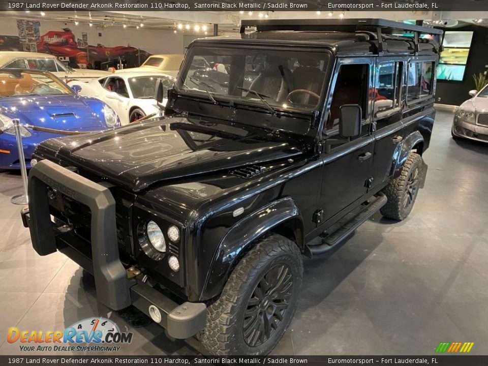 Santorini Black Metallic 1987 Land Rover Defender Arkonik Restoration 110 Hardtop Photo #5