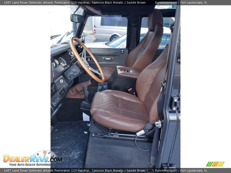 Front Seat of 1987 Land Rover Defender Arkonik Restoration 110 Hardtop Photo #7