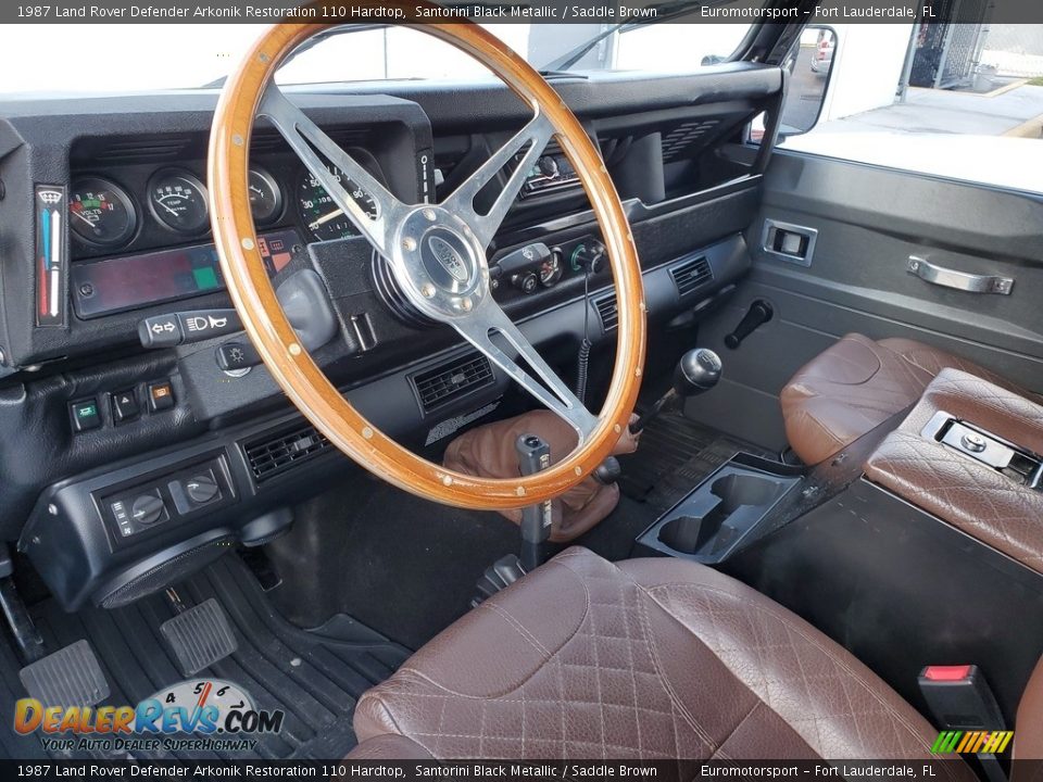 Saddle Brown Interior - 1987 Land Rover Defender Arkonik Restoration 110 Hardtop Photo #8