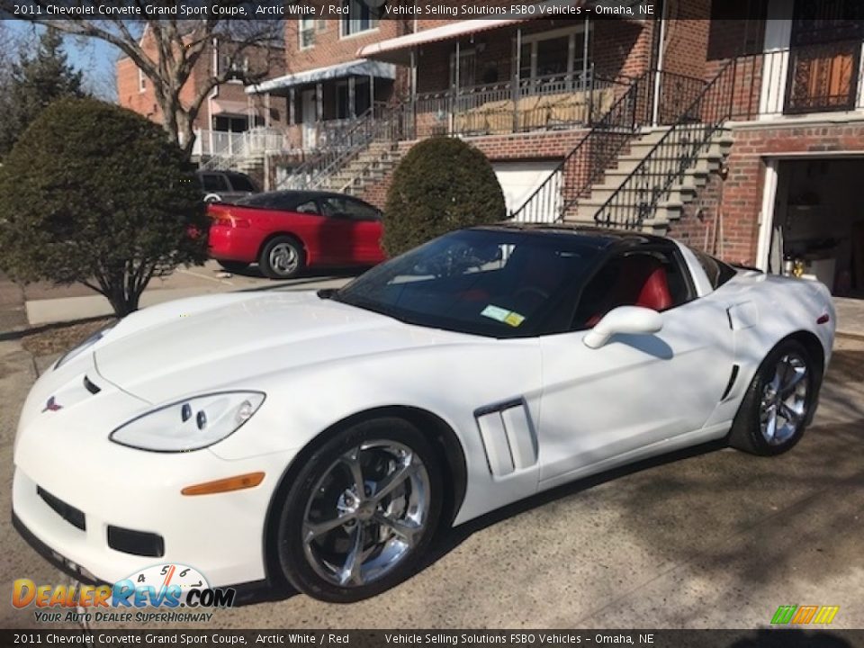 2011 Chevrolet Corvette Grand Sport Coupe Arctic White / Red Photo #1