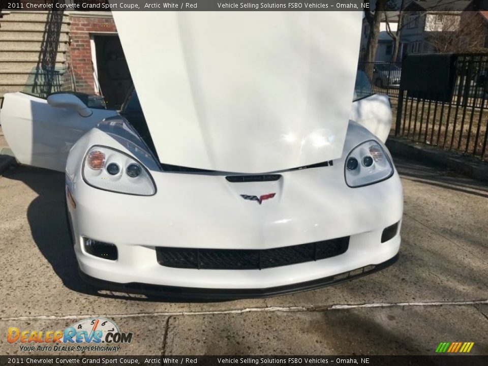 2011 Chevrolet Corvette Grand Sport Coupe Arctic White / Red Photo #13